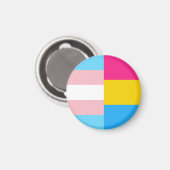 Aimant Transgender Pansexual Dual Pride Flag (Recto/Verso)