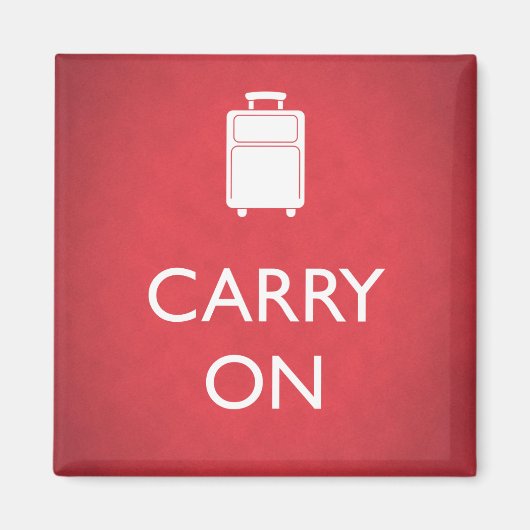 Aimant TRANSPORTER - Bagages - Rouge drôle (Devant)