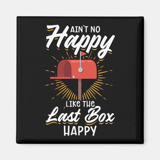 Aimant Transporteur de courrier amusant travailleur posta (Devant)