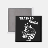 Aimant Trashed Panda Hangover Social Media Crazy Drunk Ra (Recto/Verso)