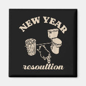 Aimant Trashed Panda New Year Resolution Funny Drunk Racc (Devant)