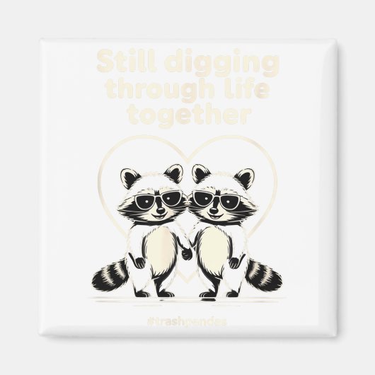 Aimant Trashpandas Couples Correspondants Saint-Valentin  (Devant)