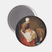 Aimant "travail à domicile" du club PMS (Recto/Verso)