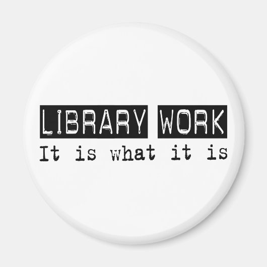 Aimant Travail de bibliothèque (Devant)