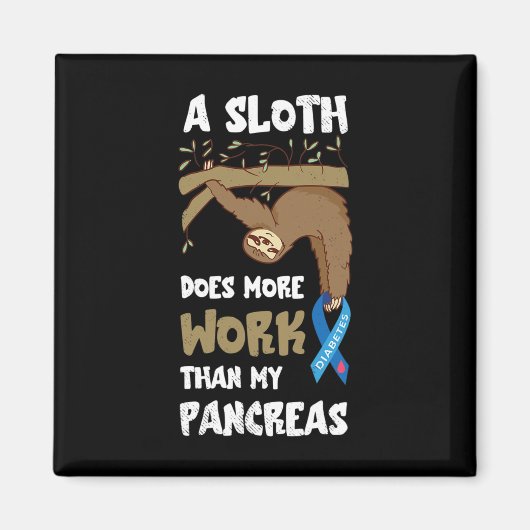 Aimant Travail de sensibilisation au diabète de Pancreas  (Devant)