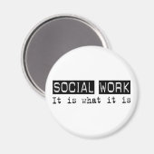 Aimant Travail social C'est (Recto/Verso)