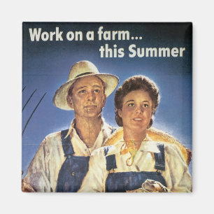 Aimant Travail sur une ferme...Cet été
