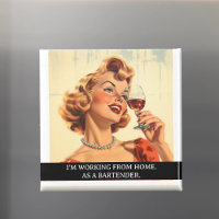 Travailler à domicile Bartender Funny Retro les an
