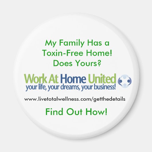 Aimant Travailler À Home United Magnet. (Devant)