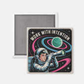 Aimant Travailler avec Intention (Recto/Verso)