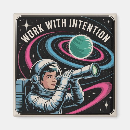 Aimant Travailler avec Intention (Devant)