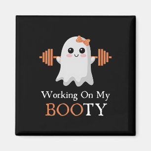 Aimant Travailler Mon Gros Boo-Ty Funny Halloween Gym Gho