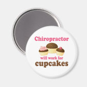 Aimant Travaillera Pour Cupcakes Chiropractor (Recto/Verso)