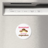 Aimant Travaillera Pour Le Comptable Cupcakes (In Situ (Lave-vaisselle))