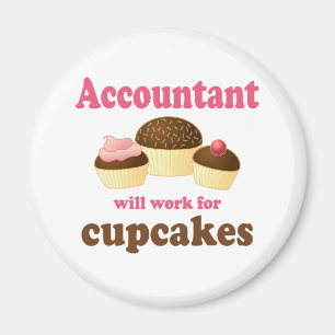 Aimant Travaillera Pour Le Comptable Cupcakes