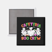 Aimant Travailleur de cafétéria Retro Cafeteria Boo Crew (Recto/Verso)