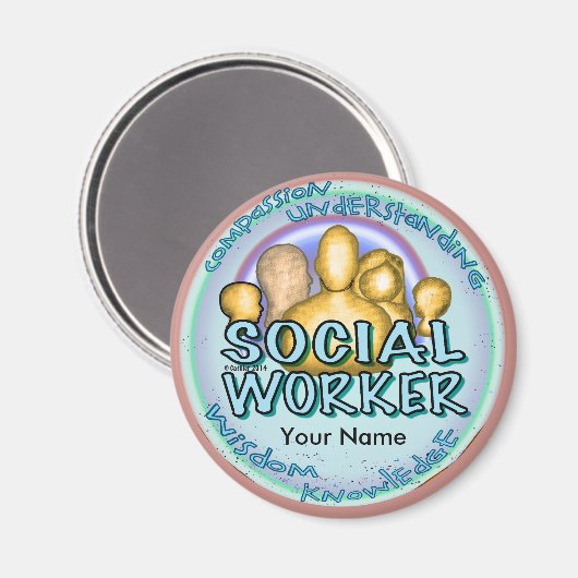Aimant Travailleur social (Recto/Verso)