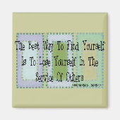 Aimant Travailleur social (Citation Mahandas Gandhi) (Devant)