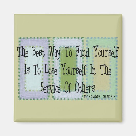 Aimant Travailleur social (Citation Mahandas Gandhi) (Devant)