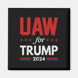 Aimant Travailleurs de l'automobile pour Trump 2024 Drape