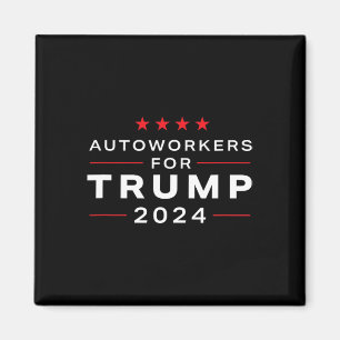 Aimant Travailleurs pour Trump 2024 - Conception de l'Uni