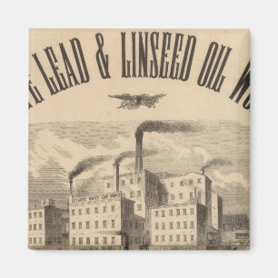 Aimant Travaux de plomb blanc de l'Atlantique et d'huile 