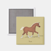Aimant Traverser Sorrel Foal Gaits of the Horse (Recto/Verso)