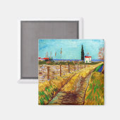 Aimant Traverser un champ avec Willows Van Gogh (Recto/Verso)