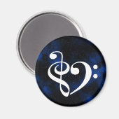 Aimant Treble Clef Bass Clef Heart Baid Milky Way (Recto/Verso)
