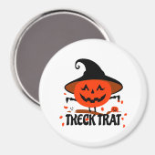 Aimant Treck Trat Citrouille Sourire (Recto/Verso)