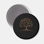Aimant Tree Number Mathematics School Cadeau Nerd (Recto/Verso)