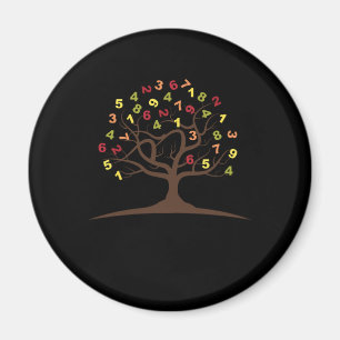 Aimant Tree Number Mathematics School Cadeau Nerd