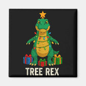 Aimant Tree Rex Funny Dinosaur Christmas (Devant)