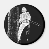 Aimant Tree Surgeon Arborist at work present Chainsaw (Devant)