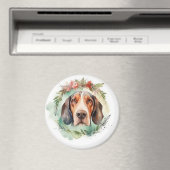Aimant Treeing Walker Christmas Wreath Festive Pup (In Situ (Lave-vaisselle))