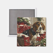 Aimant Treeing Walker Coonhound Dog Christmas Festive (Recto/Verso)