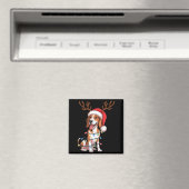 Aimant Treeing Walker Coonhound Dog Christmas Lights Sant (In Situ (Lave-vaisselle))