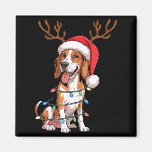 Aimant Treeing Walker Coonhound Dog Christmas Lights Sant (Devant)