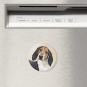 Aimant Treeing Walker Coonhound Peinture - Art original (In Situ (Lave-vaisselle))