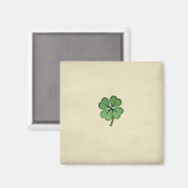 Aimant Trèfle irlandais chic Lucky (Recto/Verso)