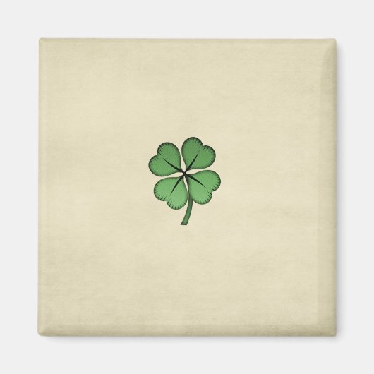 Aimant Trèfle irlandais chic Lucky (Devant)