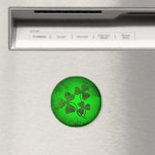 Aimant Trèfle irlandais/trèfle vert, éclat vert de l'Irla (In Situ (Lave-vaisselle))
