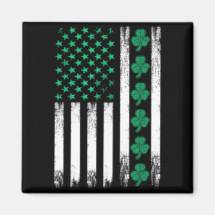 Aimant Trèfles Drapeau Américain Irlandais St Patrick Sha