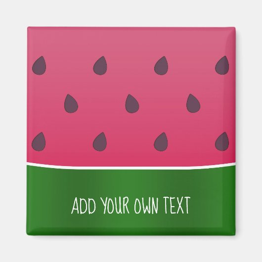 Aimant Trendy Bold Watermelon Custom Text (Devant)