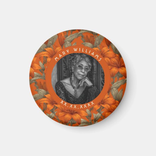 Aimant Trendy Custom Lilies Themed Beach Party (Devant)