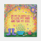 Aimant Trendy Into The Garden I Go Fun Inspirivity (Devant)
