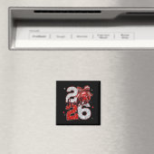 Aimant Trendy New Year’s Eve Hello 2026 Happy New Year Fa (In Situ (Lave-vaisselle))