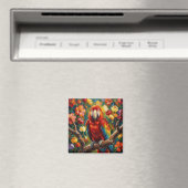 Aimant Très coloré perroquet Ara Impasto   (In Situ (Lave-vaisselle))