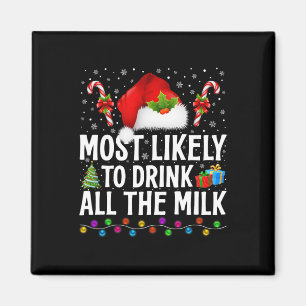 Aimant Très Probable De Boire Tout Le Lait Pajama De Noël