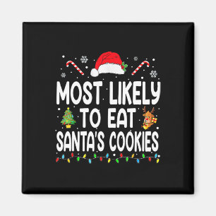 Aimant Très Probable De Manger Santas Cookies Famille De